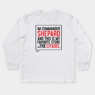 IM COMMANDER SHEPARD... Kids Long Sleeve T-Shirt